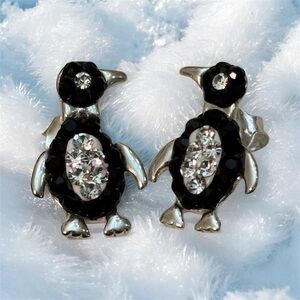 NWOT .925 Sterling Silver Penguin Earrings
